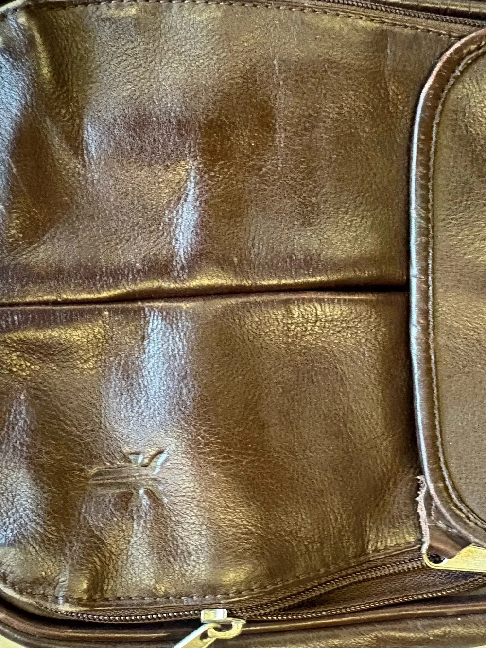 Classic Men's Dark Brown Leather Crossbody Bag